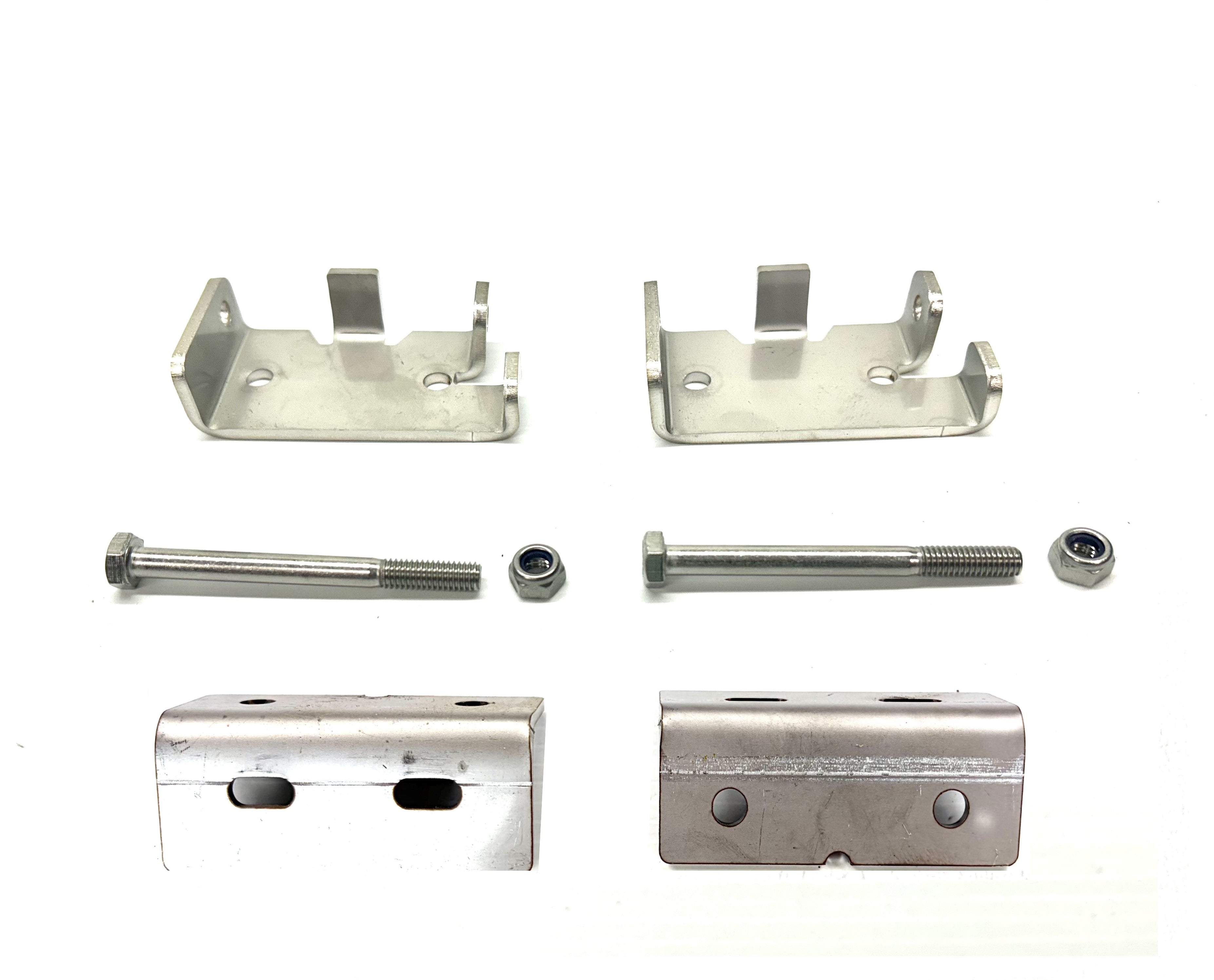 Amarok VW 50mm Female Hinges & Hinge Support Plates & Bolts Kit-2 for EGR Ute Lid with Shiny Black Plastic Underneath