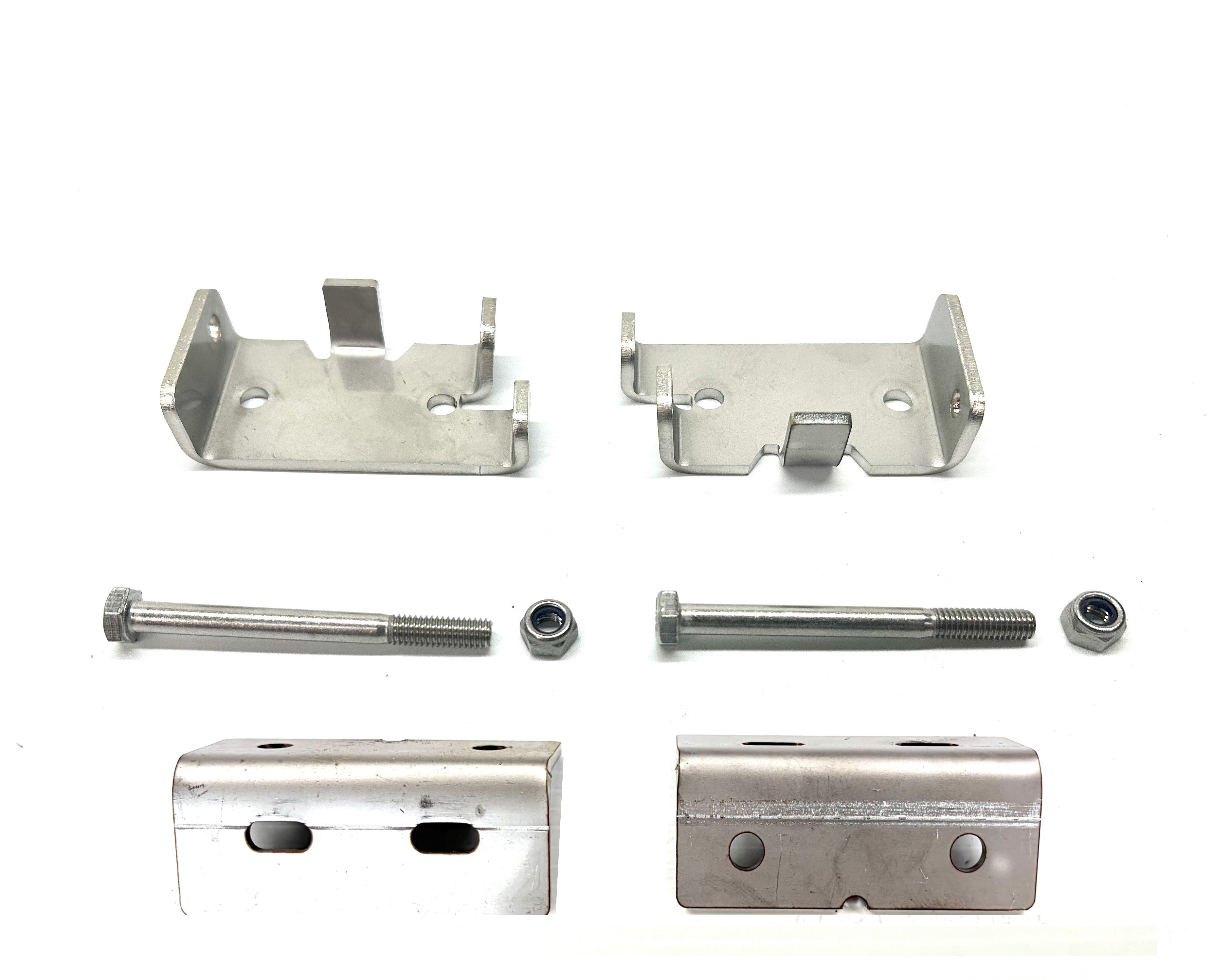Amarok VW 50mm Female Hinges & Hinge Support Plates & Bolts Kit-2 for EGR Ute Lid with Shiny Black Plastic Underneath