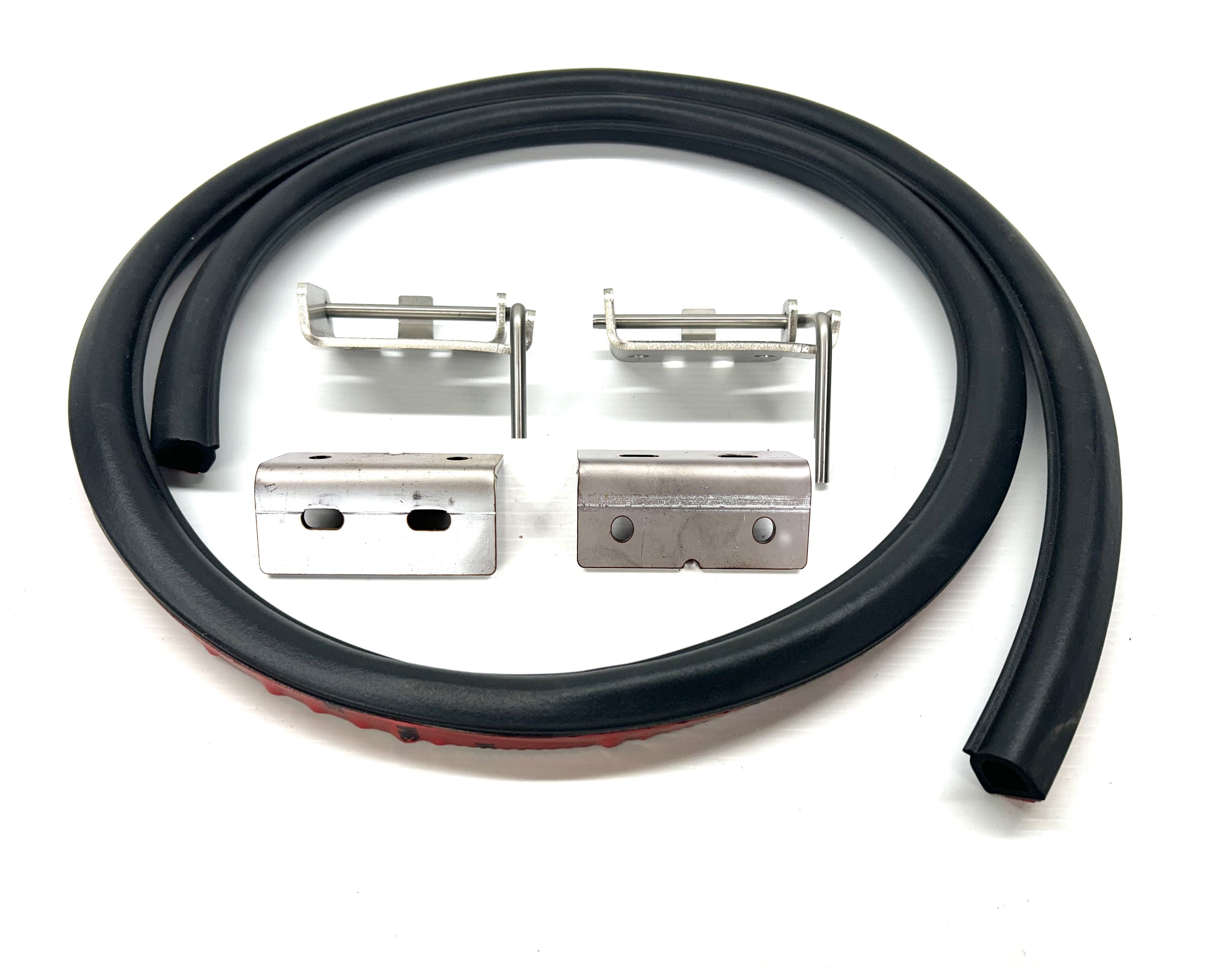 Nissan NP300 & D23 Navara 50mm Female Hinge & Pins & Seal Kit-4 for EGR Ute Lid with Shiny Black Plastic Underneath