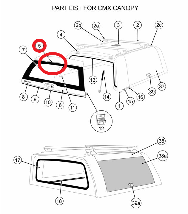 ALPHA CMX Canopy LED Third Brake Light Brake External Lamp HardTop Canopies