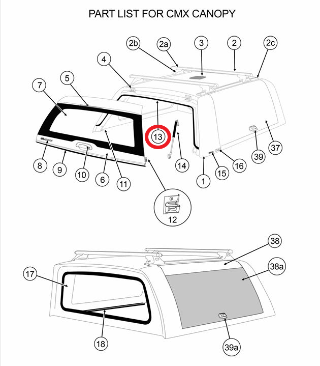 Alpha GSE GSX CME CMX Canopy Pinchweld Rubber Seal for Rear Glass Window Seal