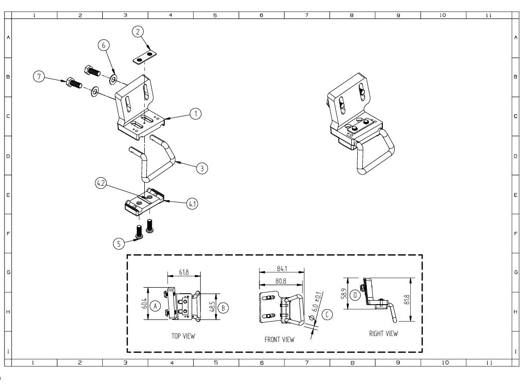 Canopy Rear Window Lock Striker Catch Mounting Bracket #CLS14