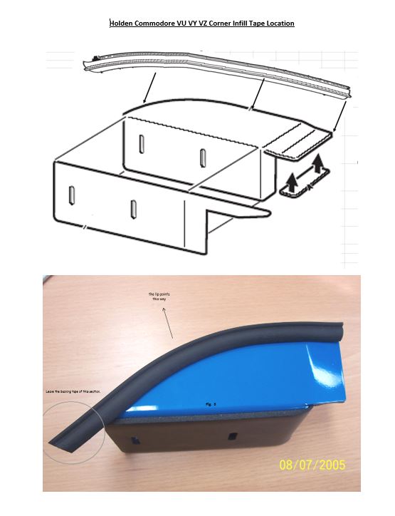 VU VY VZ EGR Plastic Lids Commodore Ute Lid Front Metal Corner Infills Aftermarket RAW