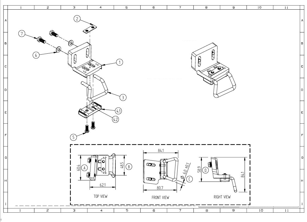 Canopy Rear Window Lock Striker Catch Mounting Bracket #CLS14