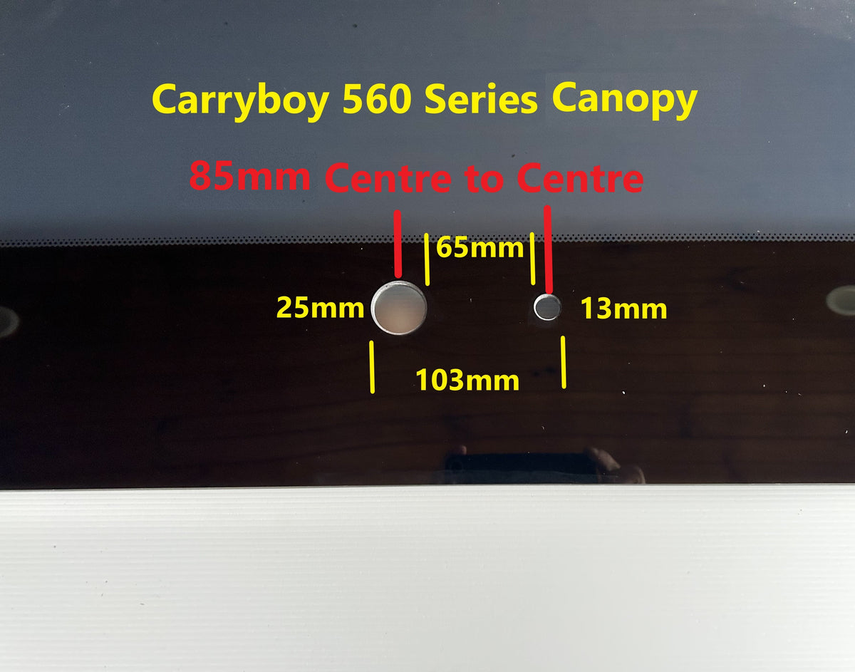 Carryboy Aftermarket Canopy Rear Window Locking Handle 85mm Hole Centres Ute