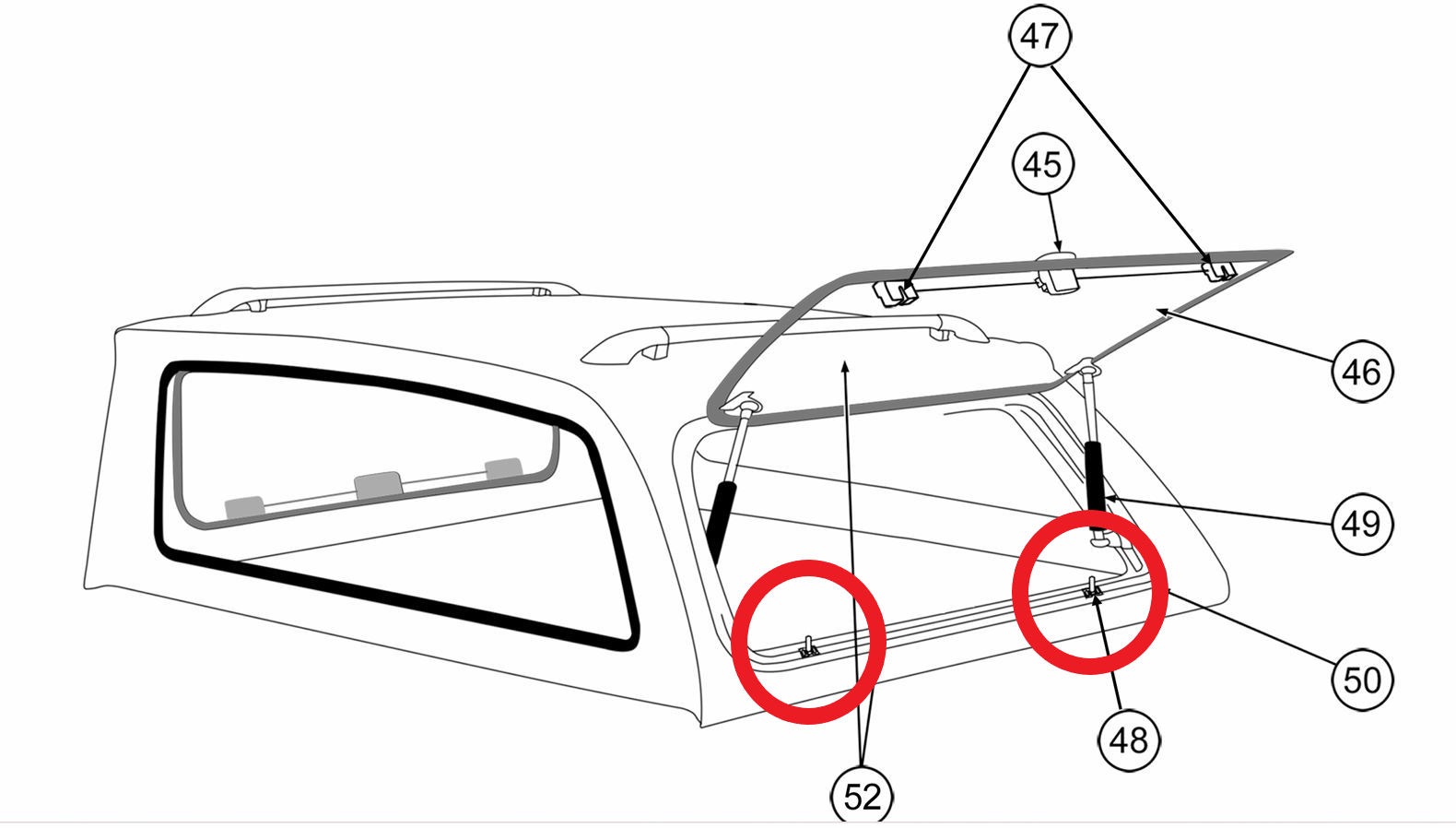 ALPHA GSE Canopy Side Lift Up Door Locking Pins Canopies HardTop Truck LK-SD-LUP