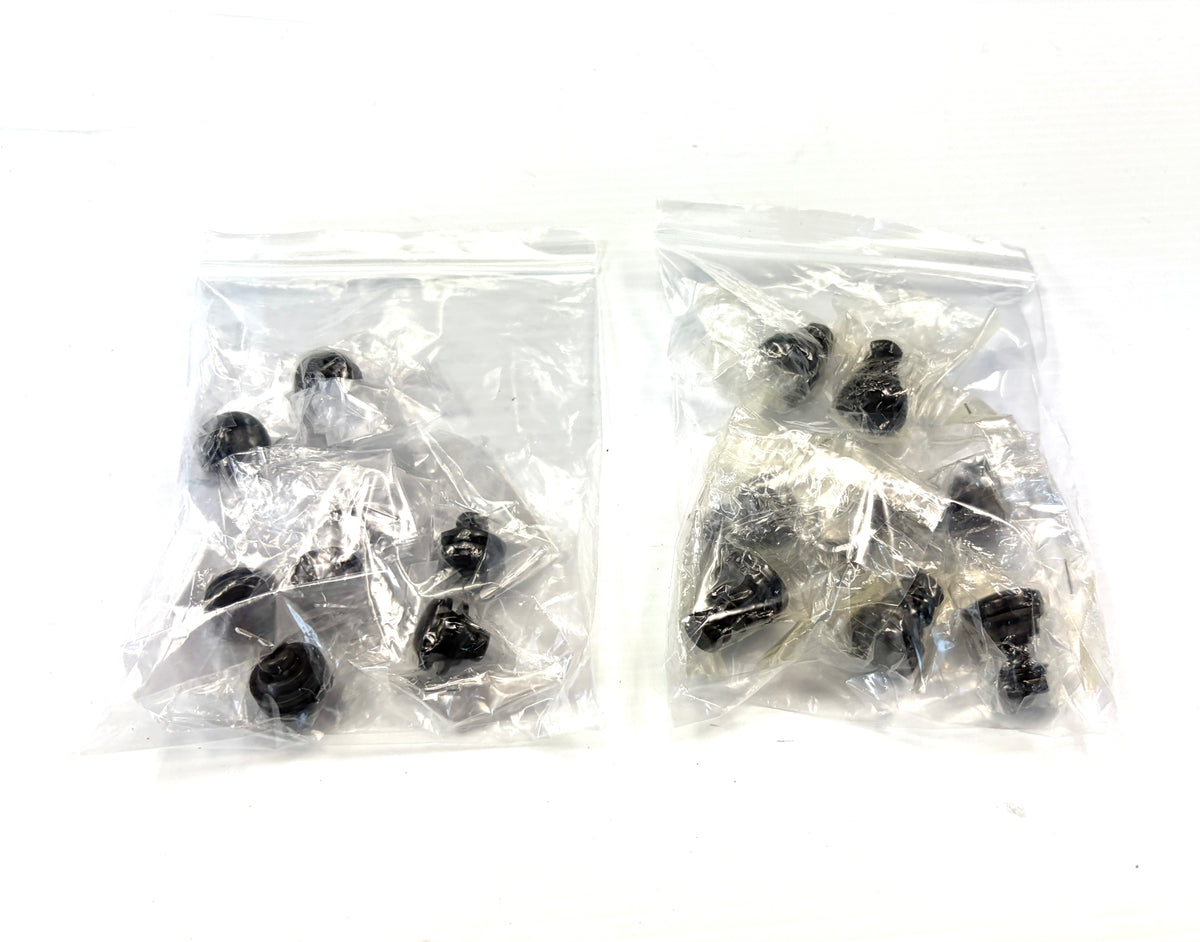 Aeroklas Canopy 16 x M4 + M5 Canopy Glass Window Black Round Head Mounting Bolts