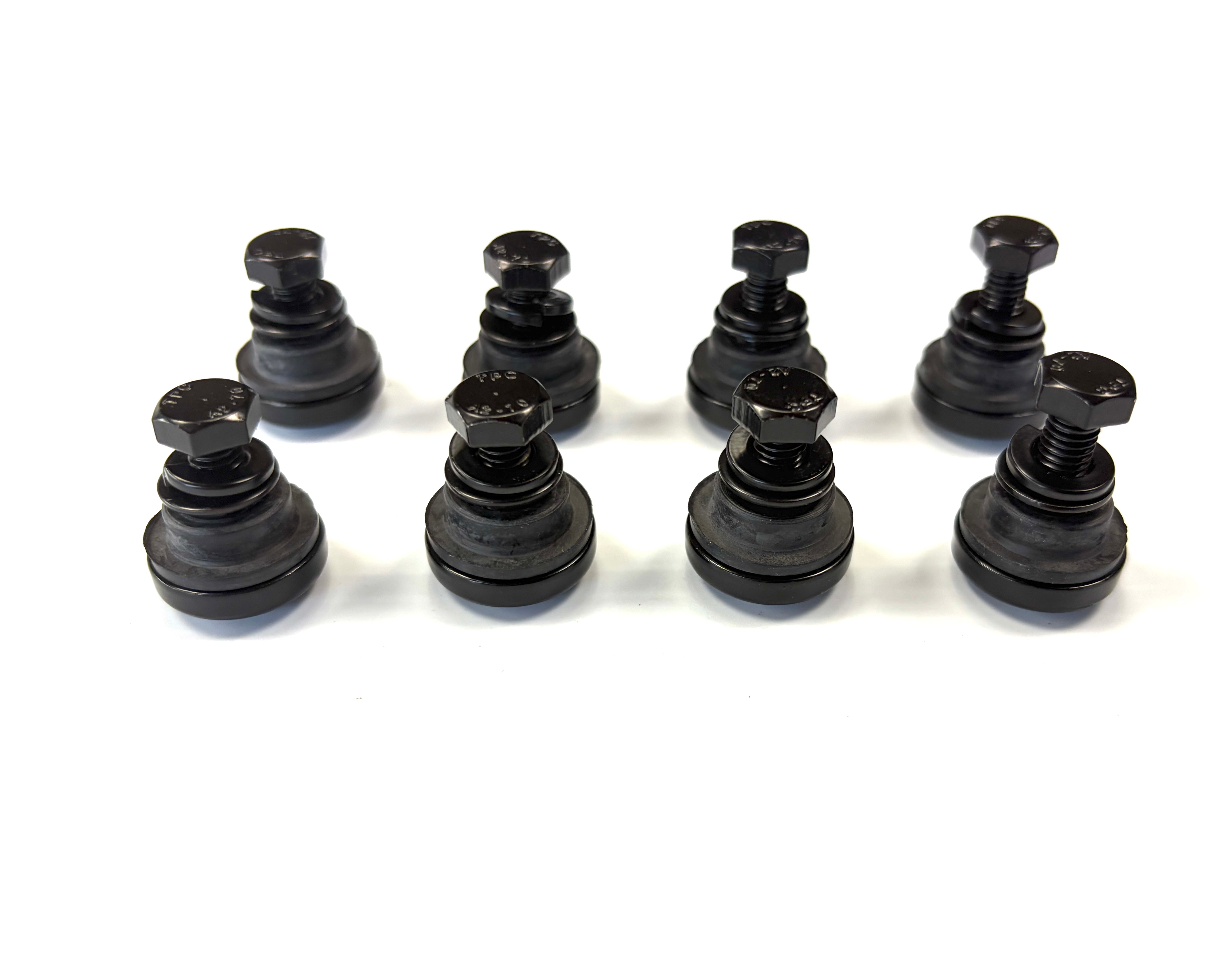 Aeroklas Canopy 8 x Medium M5 x 20mm Round Head Mounting Canopy Side Lift Up Window Black Bolts