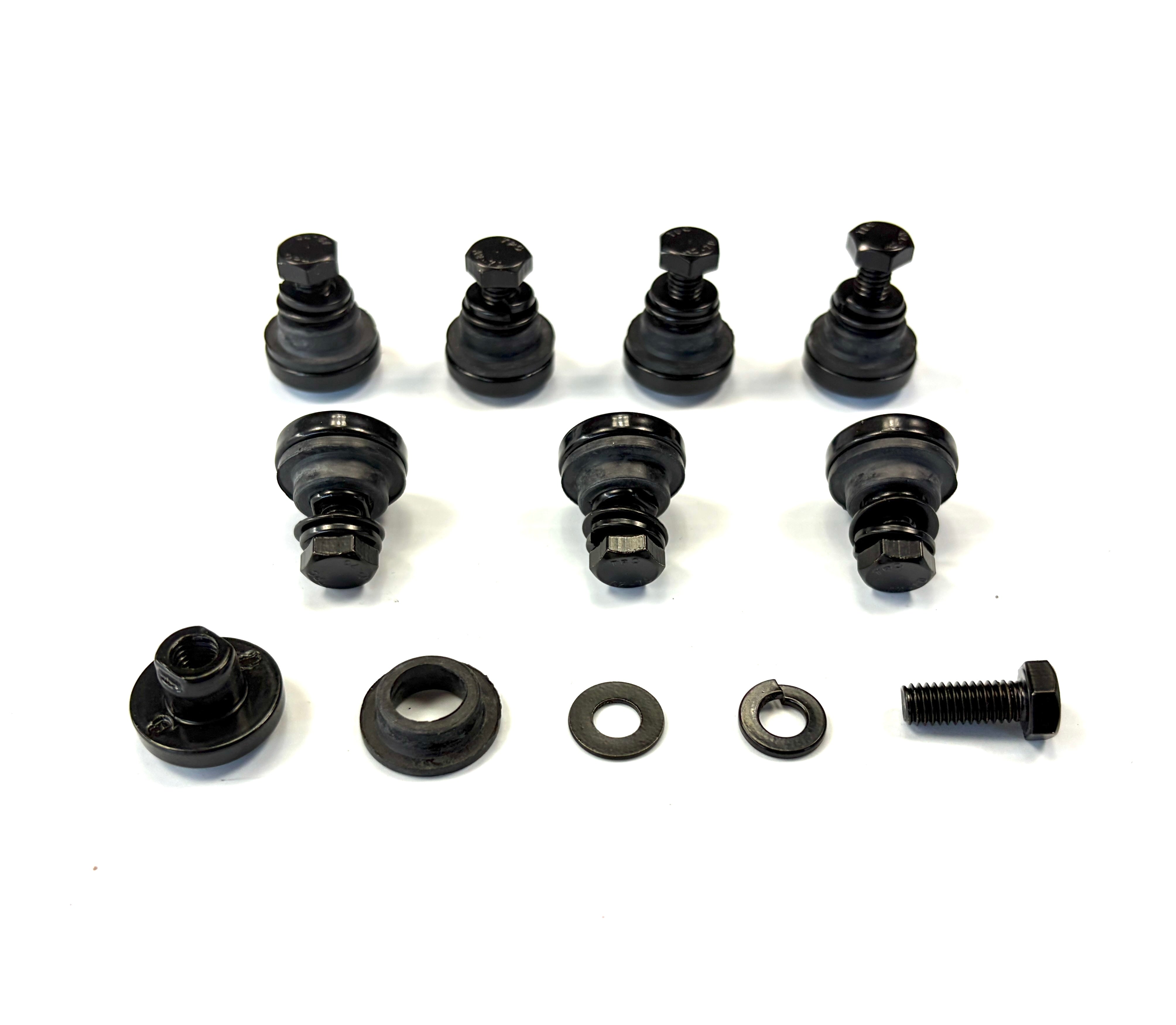 Aeroklas Canopy 8 x Medium M5 x 20mm Round Head Mounting Canopy Side Lift Up Window Black Bolts