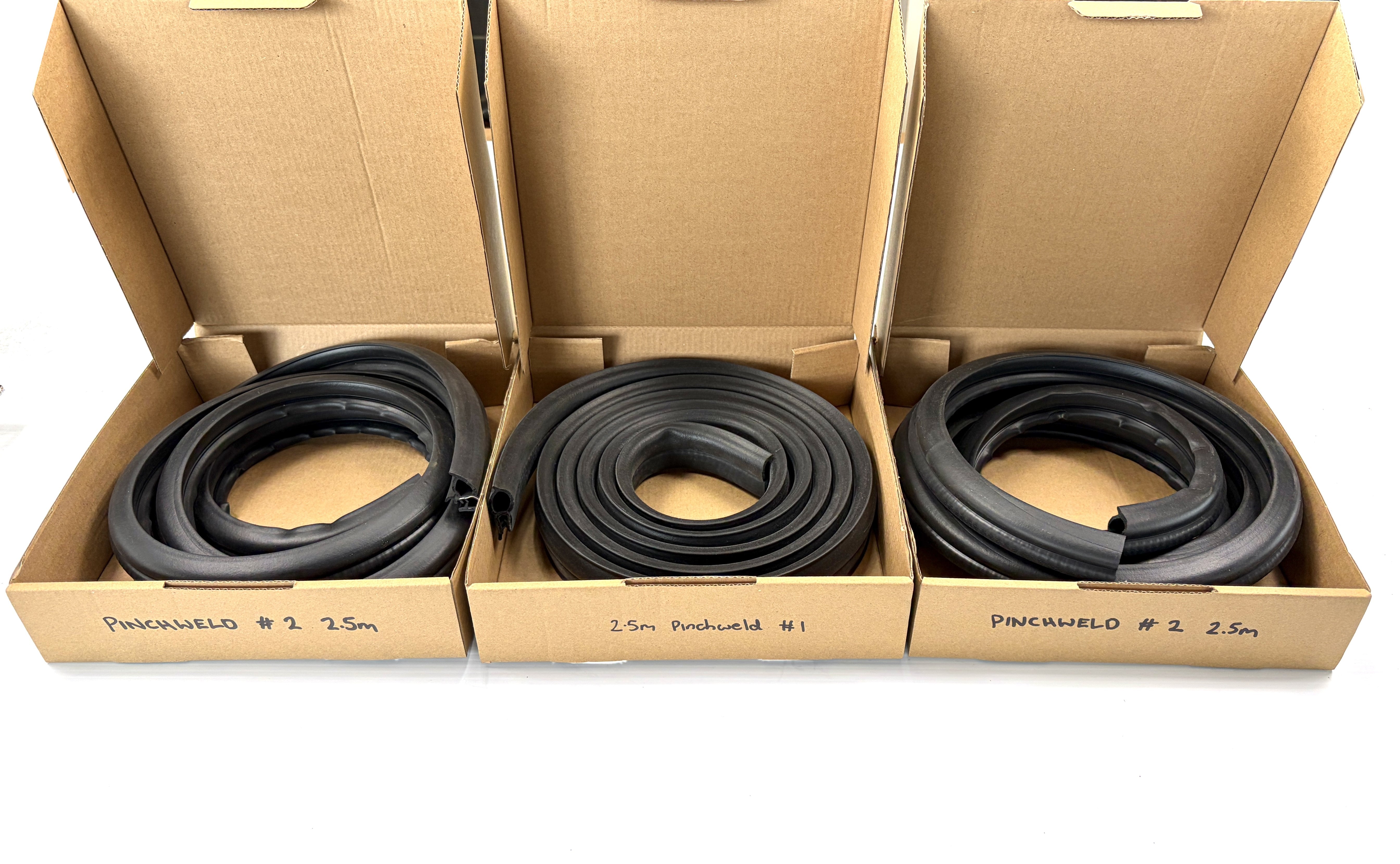Flexiglass Flexi Sports Canopy Full Set of 3 Pinchweld Rubber Seal Glass Window
