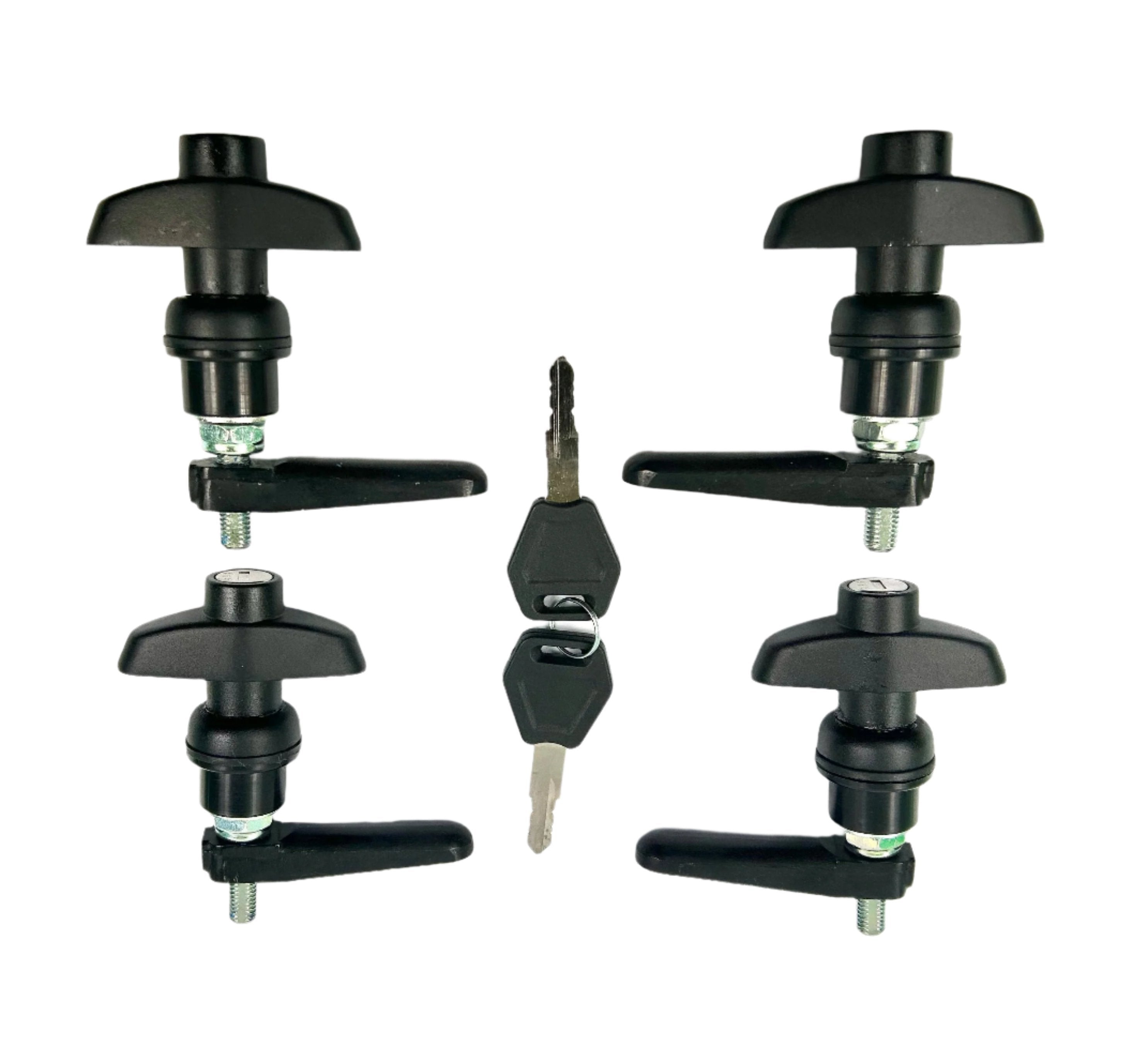 Flexiglass Early Model Canopy 4 x Side Window Long Shaft Locks 22mm Hole Size All Same key