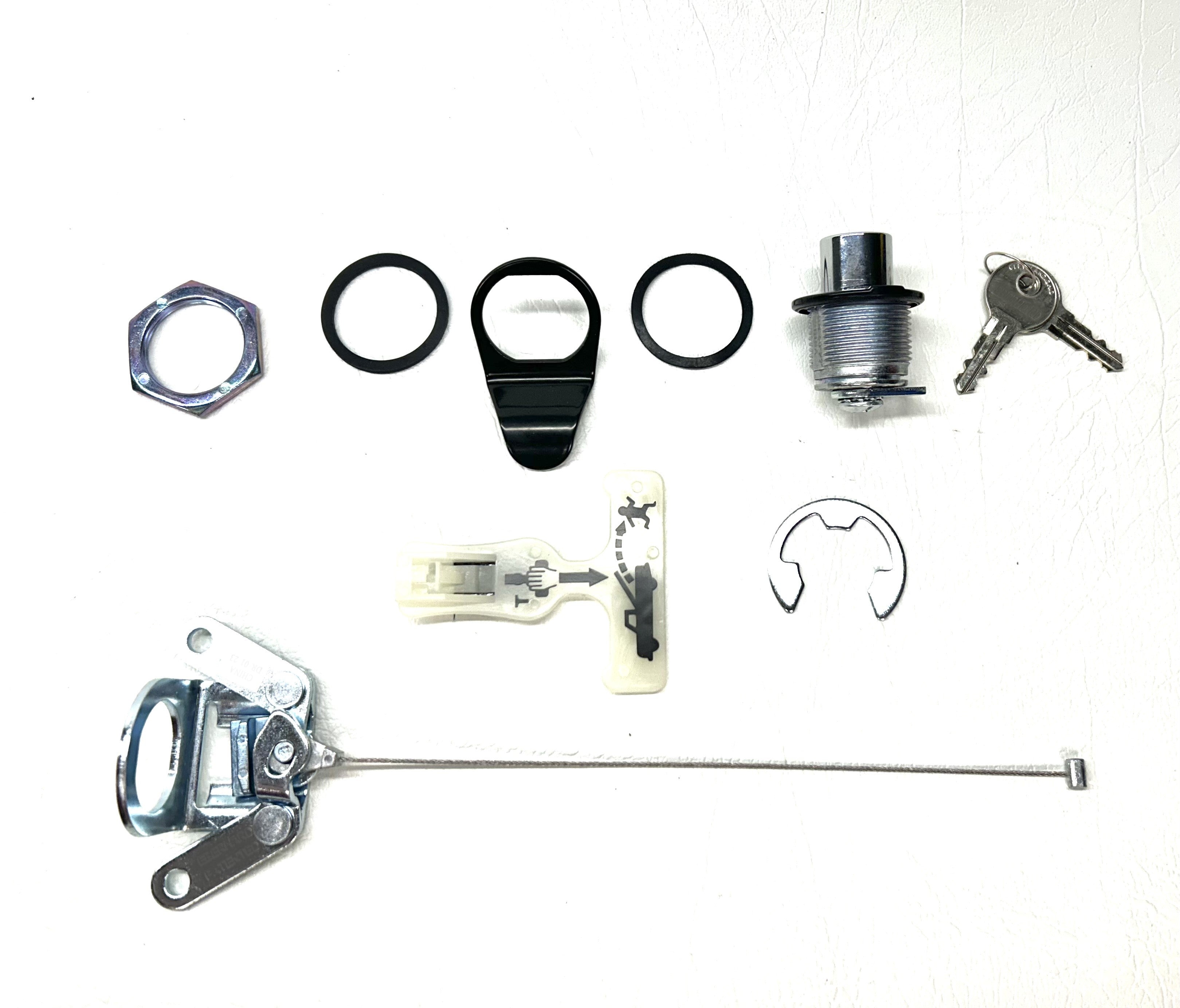 FG Ford Falcon Push Button Ute Lid Lock fits EGR Lids with Shiny Plastic Underneath SET-A Non Central Locking