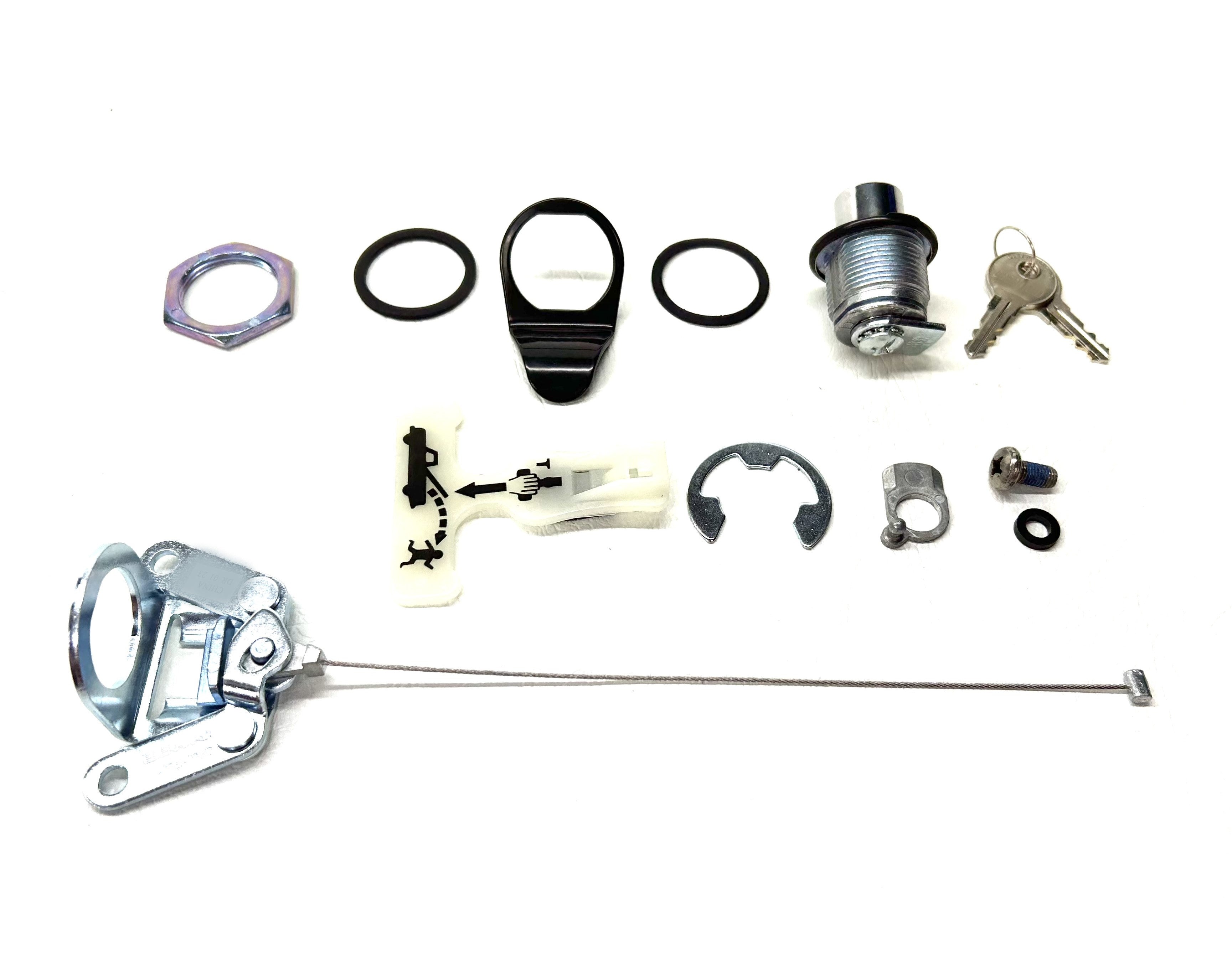VE VF Commodore Push Button Ute Lid Lock EGR Plastic Lids SET-B with Cast Swivel Central Locking Ball