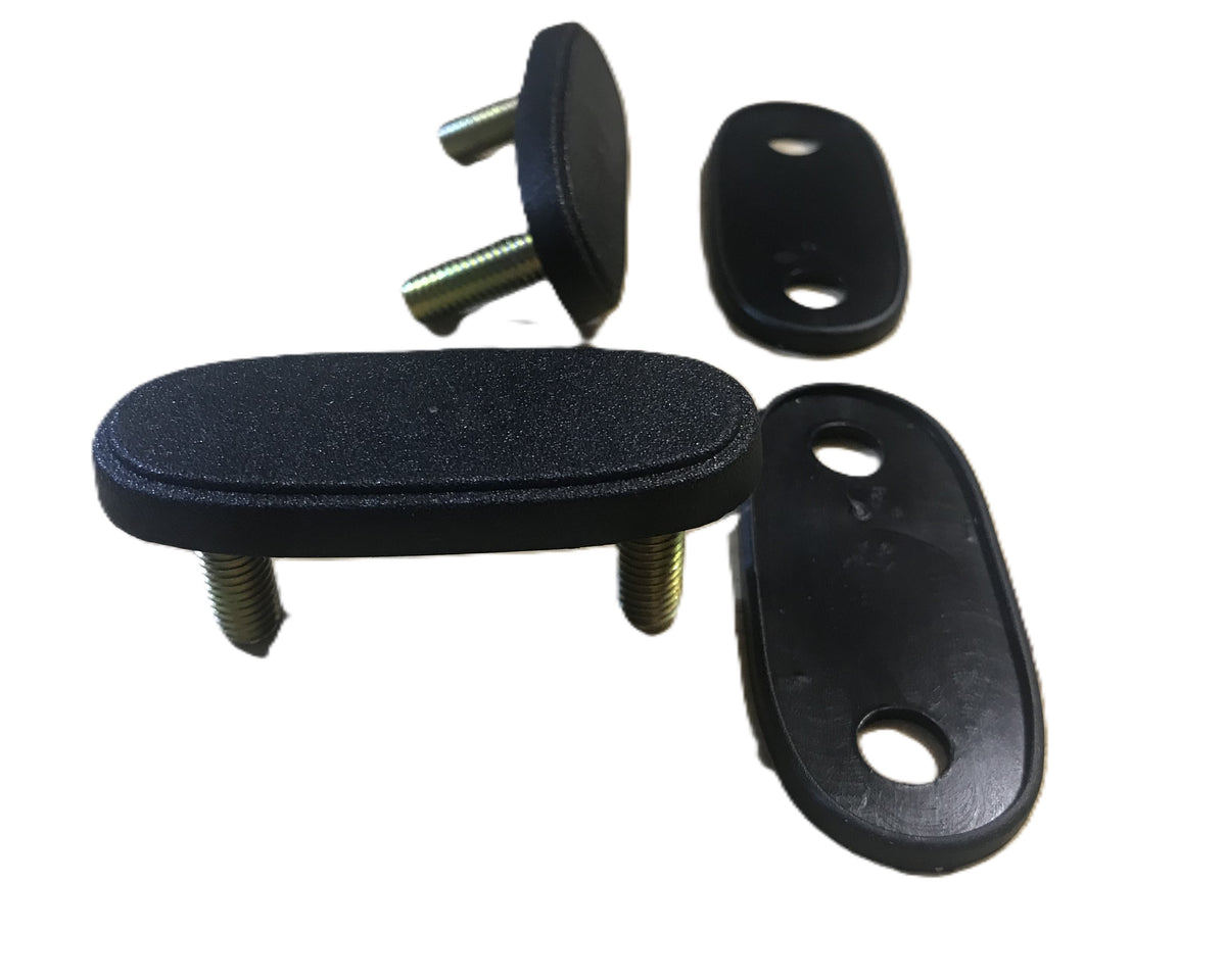 Canopy Rear Glass Window Lock Catch & Gas Strut Mounting Bolt Plates Canopies