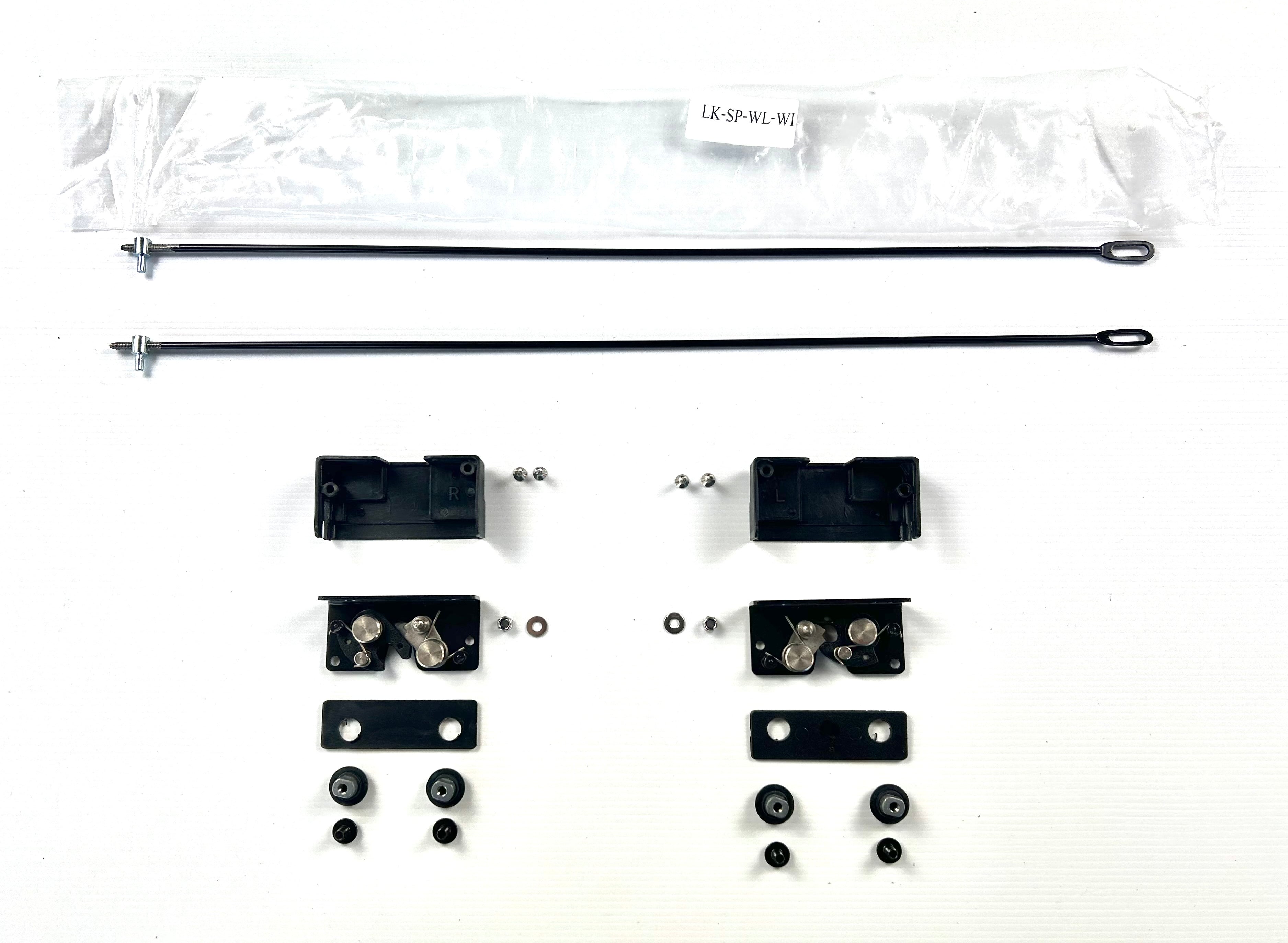 ALPHA GSE Canopy Side Door Wing Lock Hook Plate Catches + Rod Arms HardTop Truck
