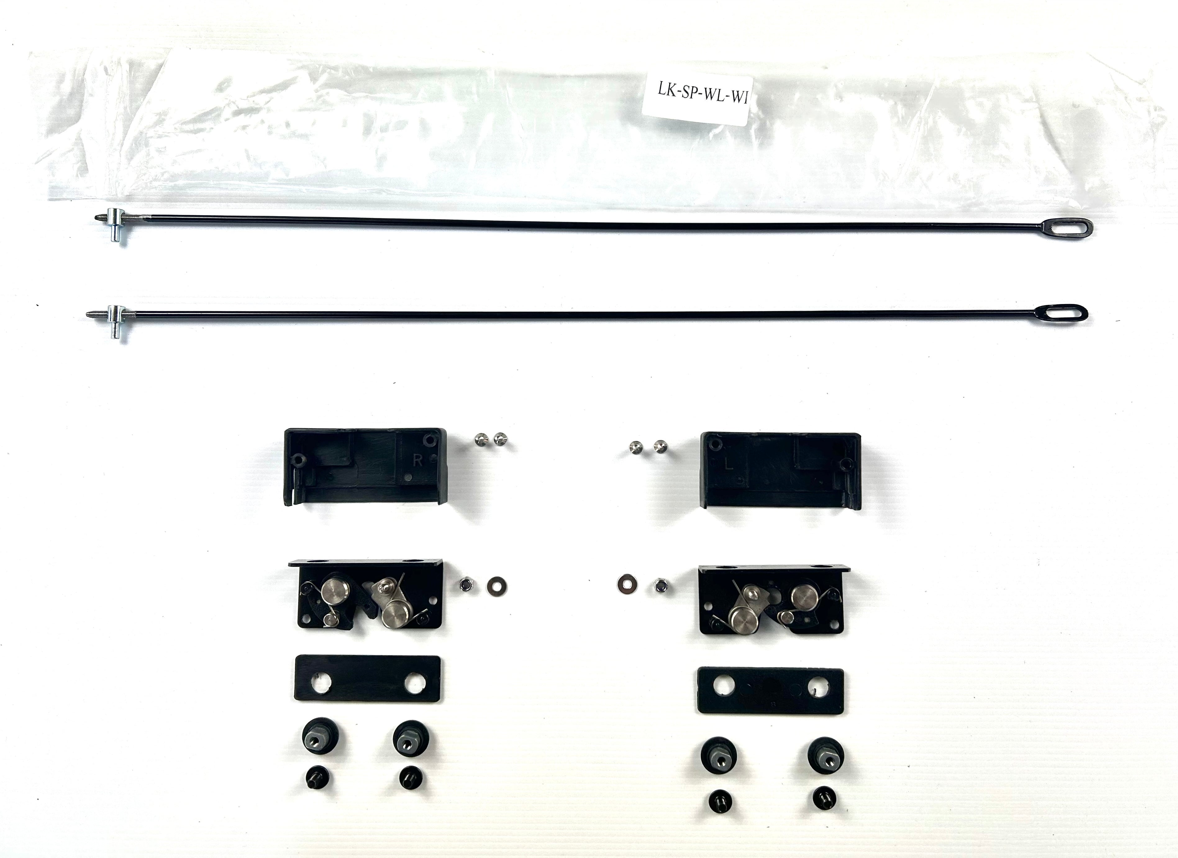 ALPHA GSE Canopy Side Door Wing Lock Hook Plate Catches + Rod Arms HardTop Truck