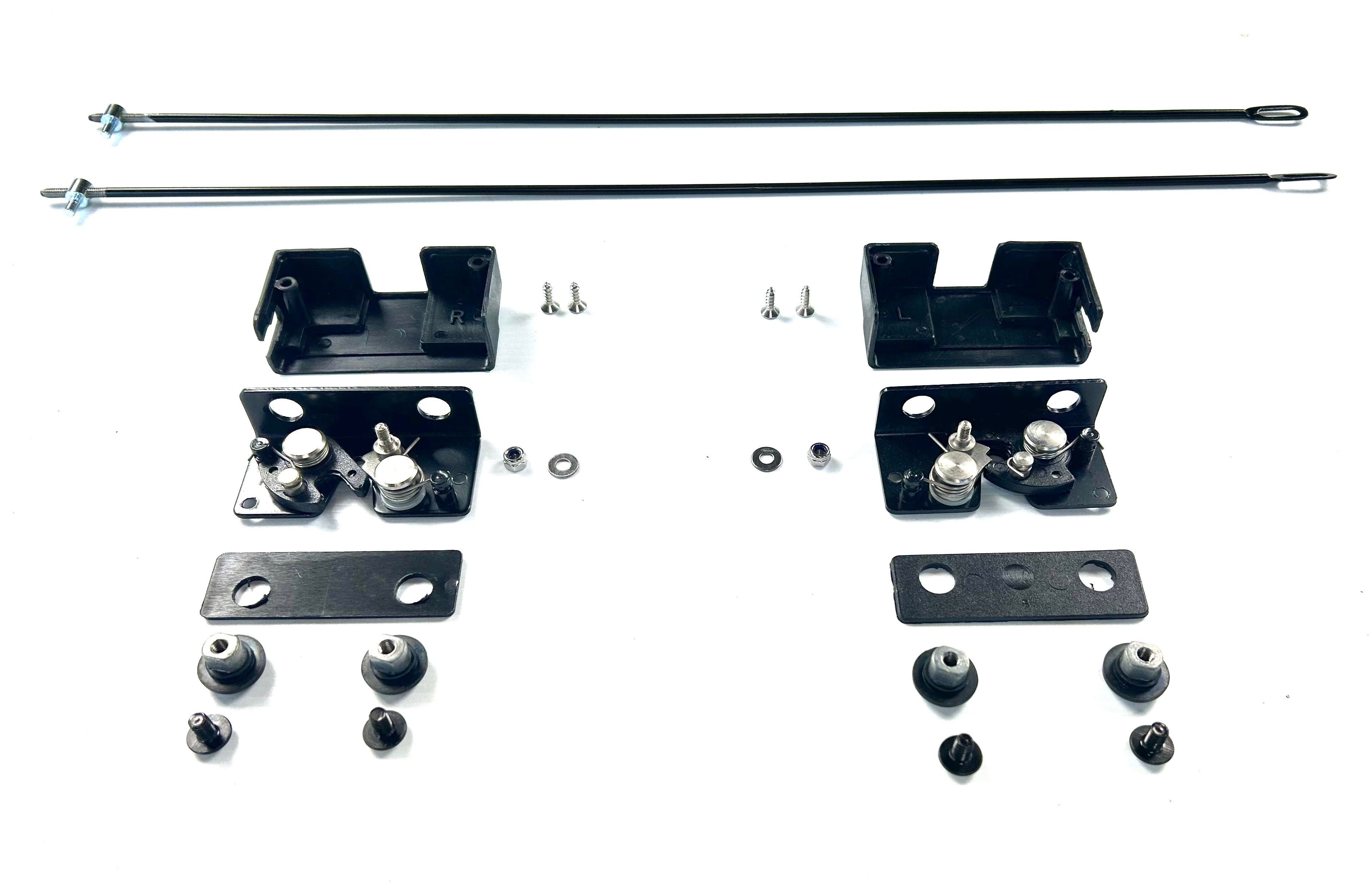 ALPHA GSE Canopy Side Door Wing Lock Hook Plate Catches + Rod Arms HardTop Truck