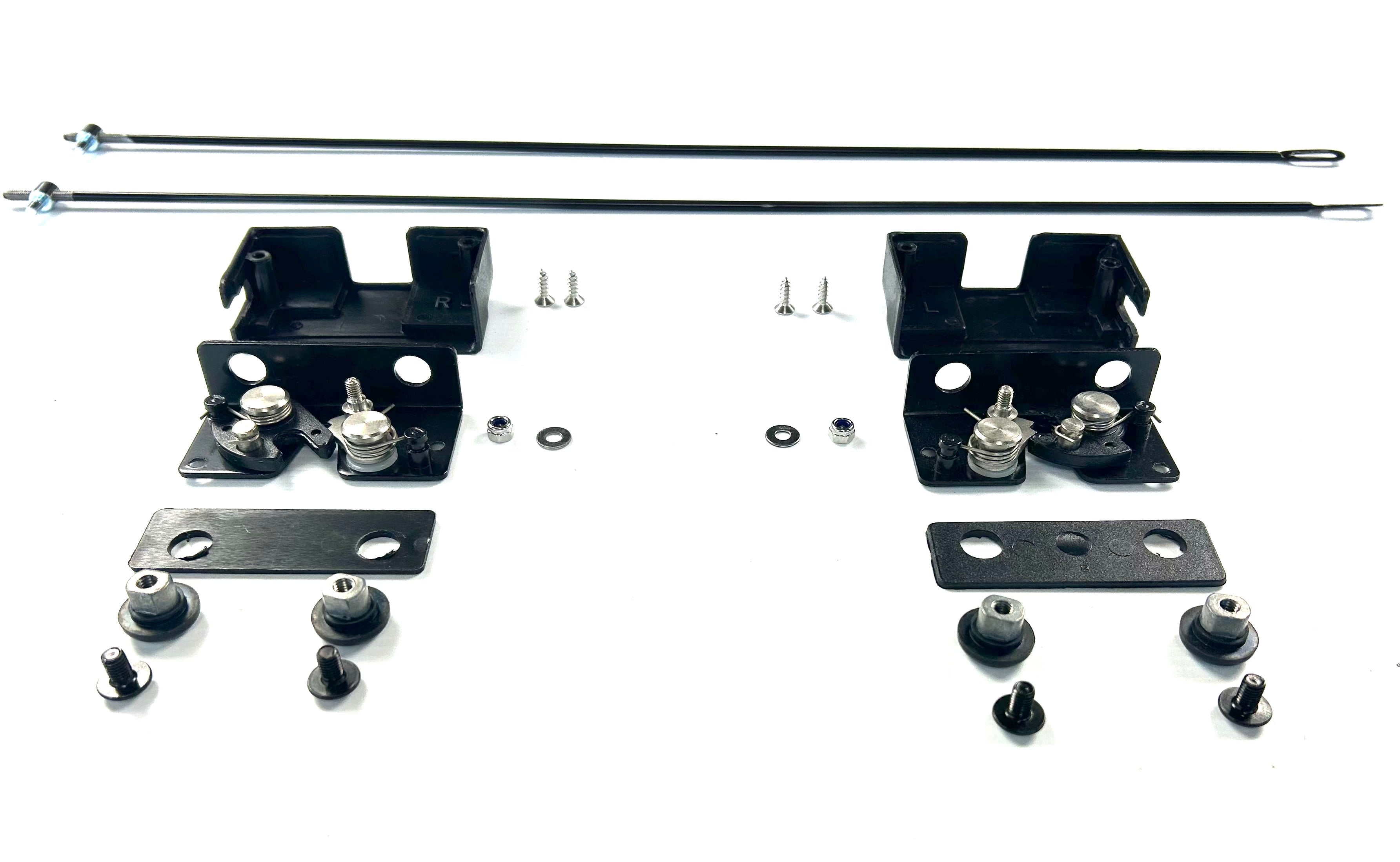 ALPHA GSE Canopy Side Door Wing Lock Hook Plate Catches + Rod Arms HardTop Truck