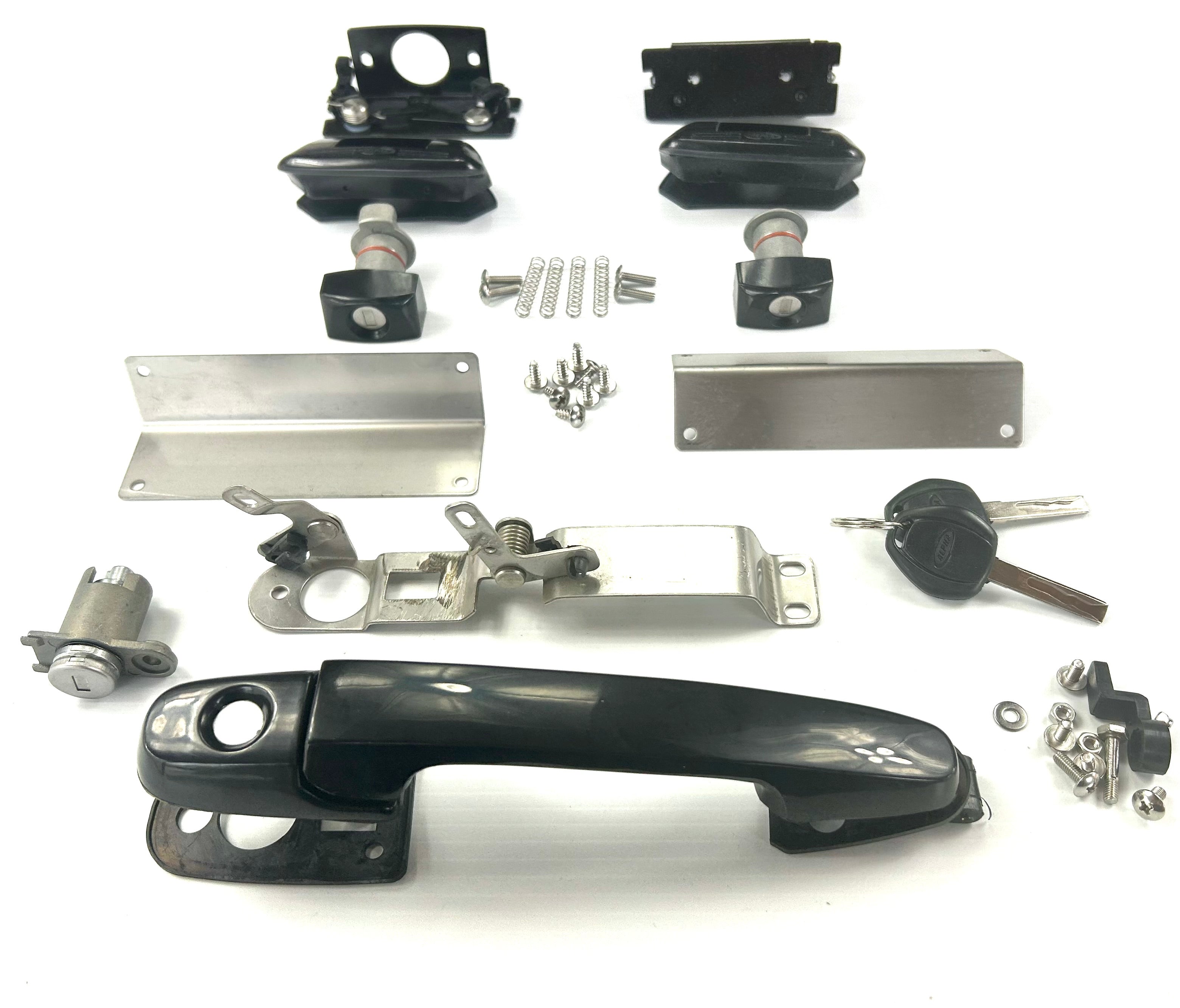 ALPHA CME Canopy Lock Set Rear Handle + 2 Side Lift Up Door Window Locks HardTop