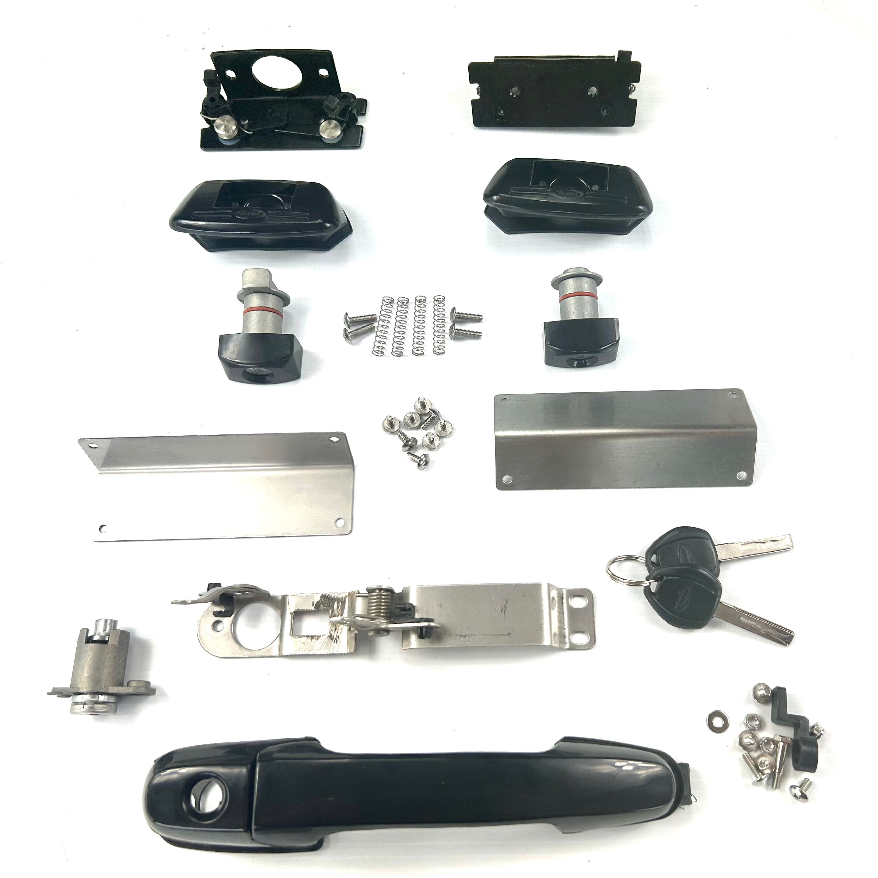 ALPHA CME Canopy Lock Set Rear Handle + 2 Side Lift Up Door Window Locks HardTop