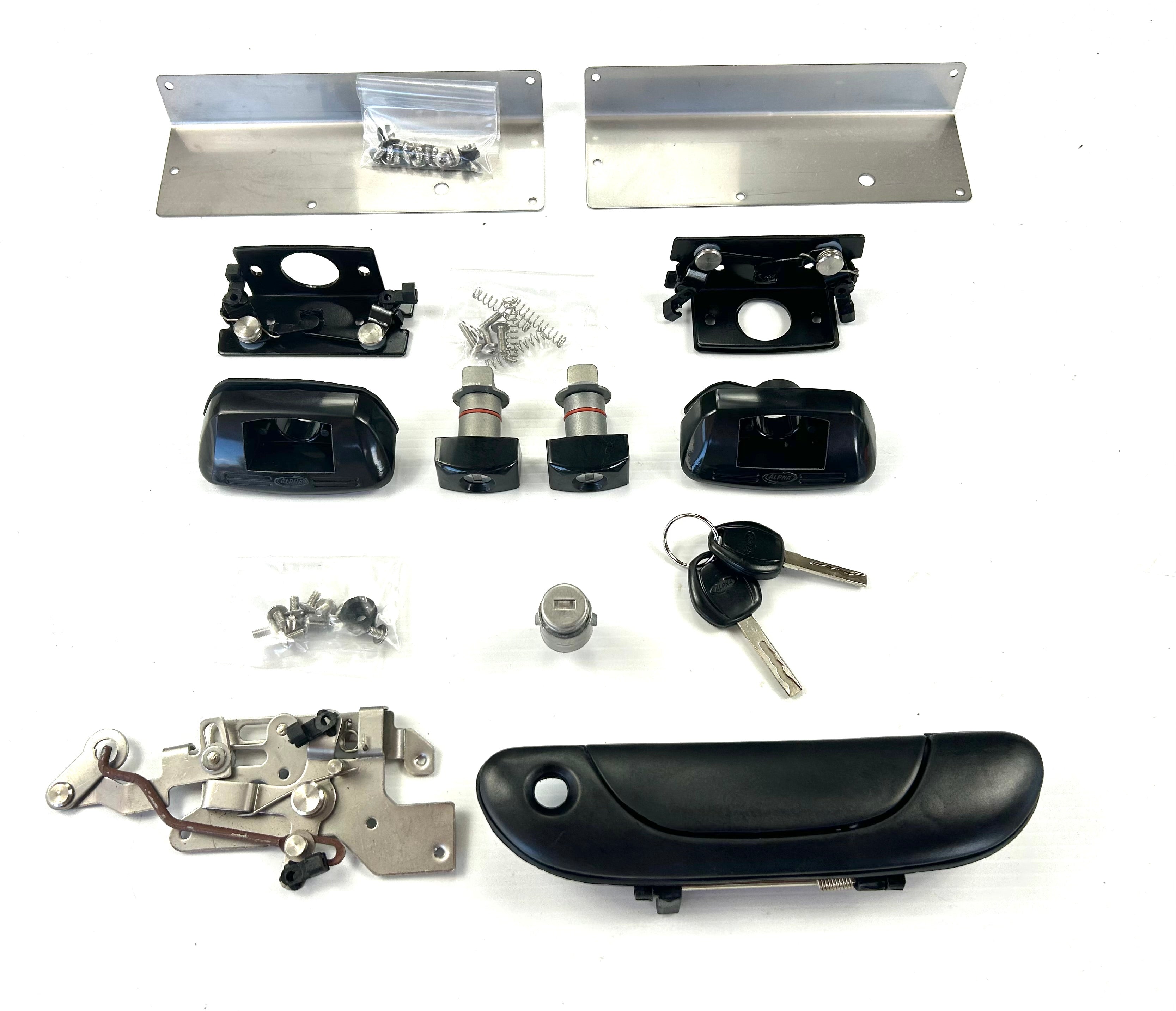 ALPHA CMX Canopy Lock Set Rear Handle + 2 Side Lift Up Door Window Locks HardTop