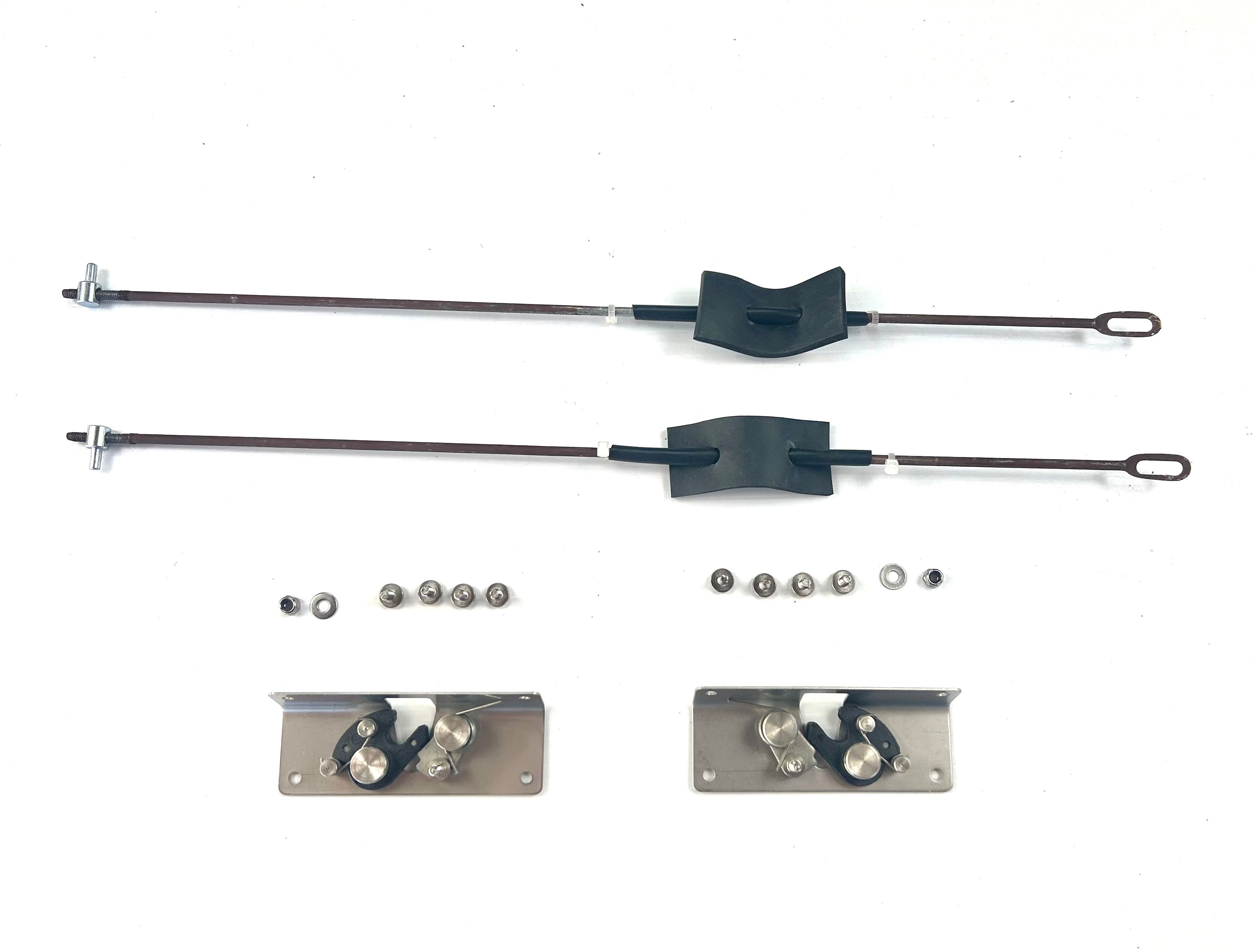 ALPHA CME Canopy Side Door Wing Lock Hook Plate Catches + Rod Arms HardTop Truck