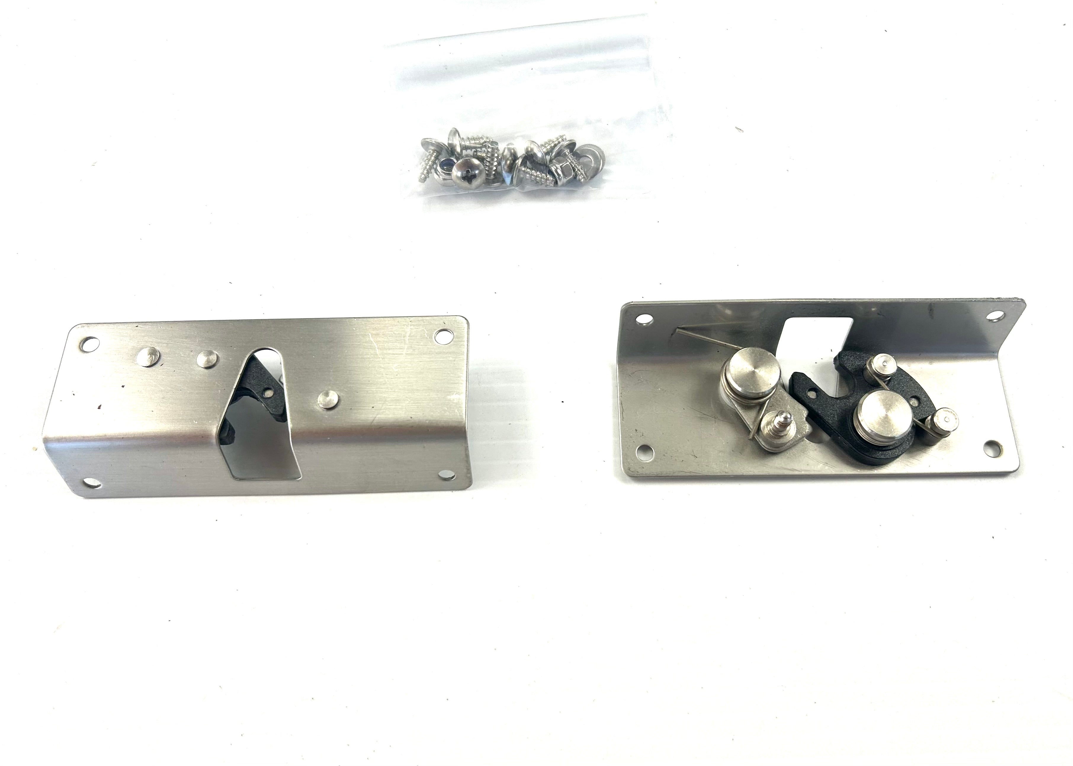 ALPHA CMX Canopy Side Door Wing Lock Hook Plate Catches + Rod Arms HardTop Truck