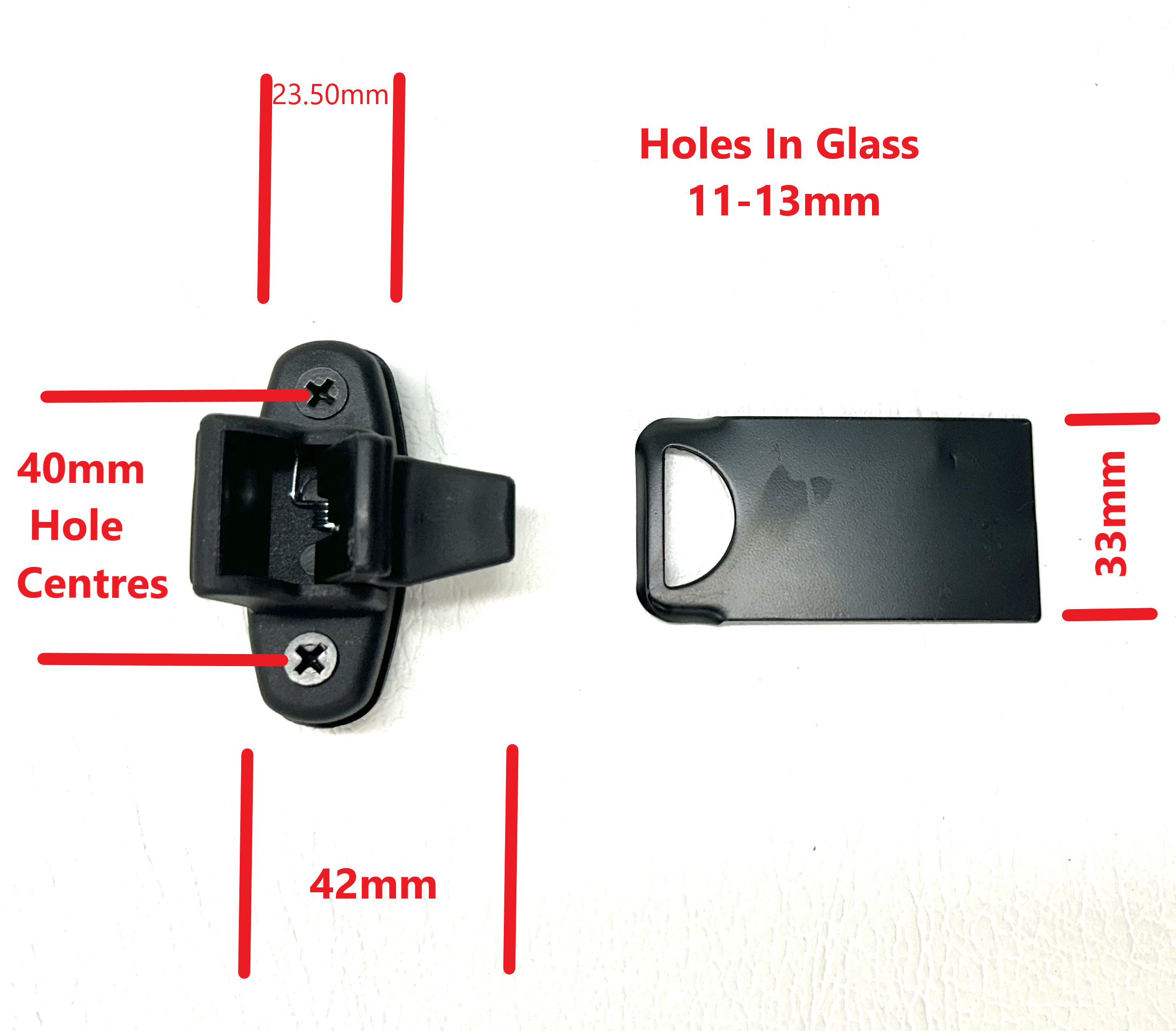 Aeroklas Canopy Side Sliding Window Latch Catches 2 x Ute Canopy Slider Lock Catch