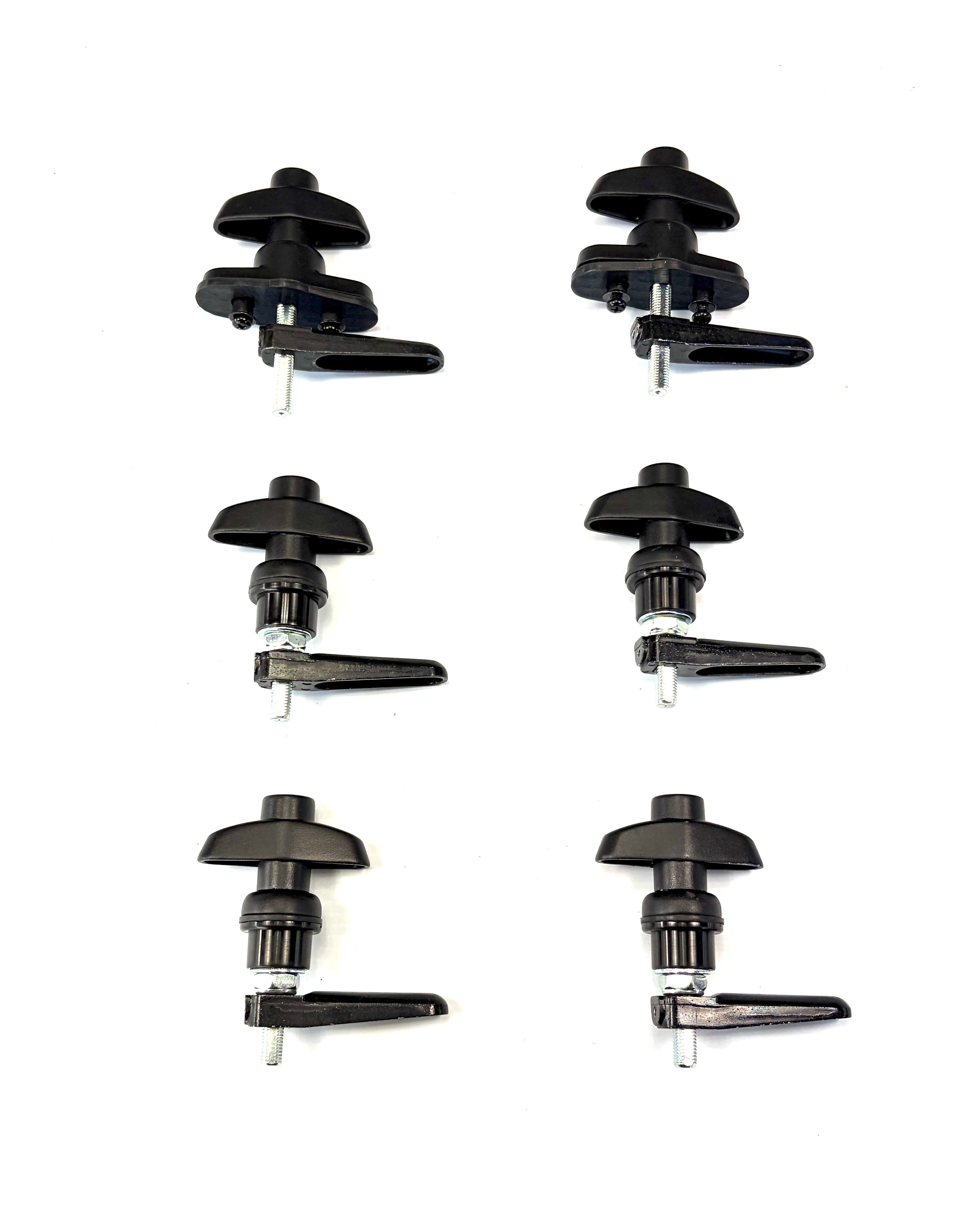 Canopy 2 x Framed Rear + 4 x Side Glass Window T-Handle Locks All Same key