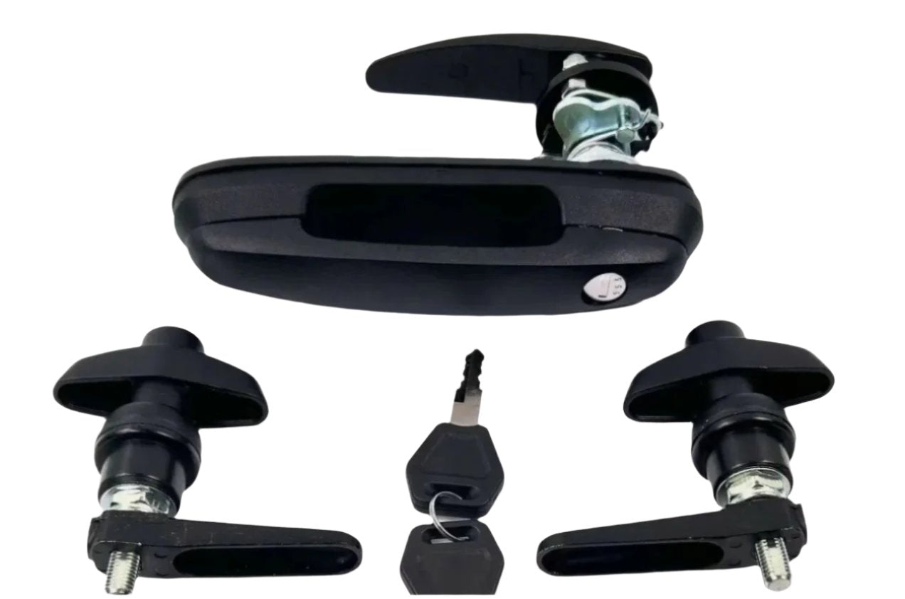 Flexiglass - FlexiCombo - FlexiTade Canopies Canopy Rear Window T Handle & 2 Side Window Long Shaft Locks 22mm Hole Size All Same key