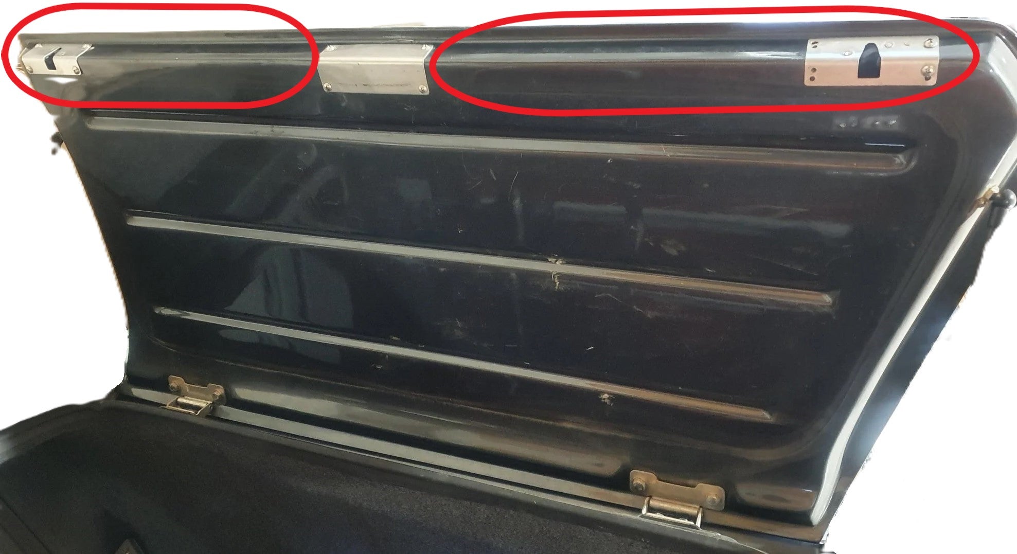 ALPHA CMX Canopy Side Door Wing Lock Hook Plate Catches + Rod Arms HardTop Truck