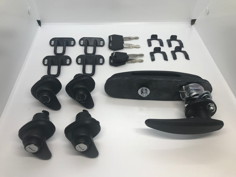 Canopy Rear Window T Handle & 4 Side Locks Same key Flexiglass Ultimate Flake