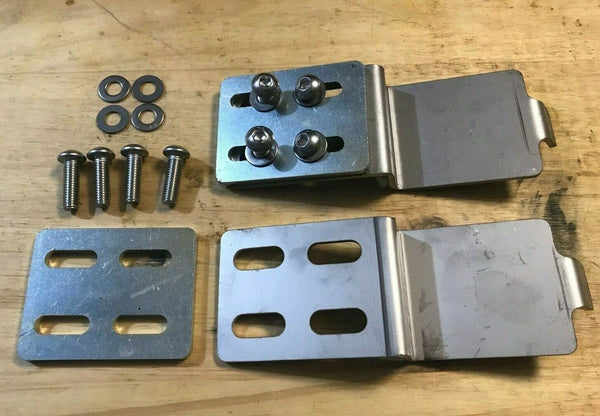 Ford AU BA BF FG Ute Lid Long Male Hinge Tongues for Carpeted Fibreglass Lids SET-B Long Male Hinges & Support Brackets