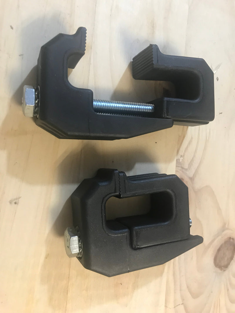 Clamps 2 x Canopy Ute Mounting Fitting Kit Removable Black Plastic Clamp