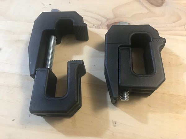 Clamps 2 x Canopy Ute Mounting Fitting Kit Removable Black Plastic Clamp