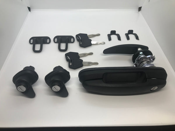 Canopy Rear Window T Handle & 2 Side Locks Same key Flexiglass Ultimate Flake