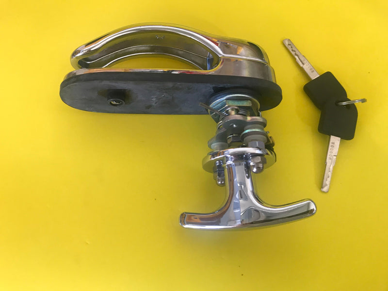 Canopy Chrome Steel Locking Canopy T-Handle Replacement Rear Window Locking Handle Lock