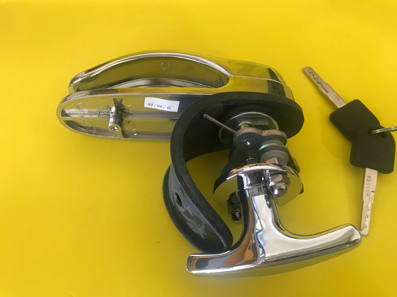 Canopy Chrome Steel Locking Canopy T-Handle Replacement Rear Window Locking Handle Lock
