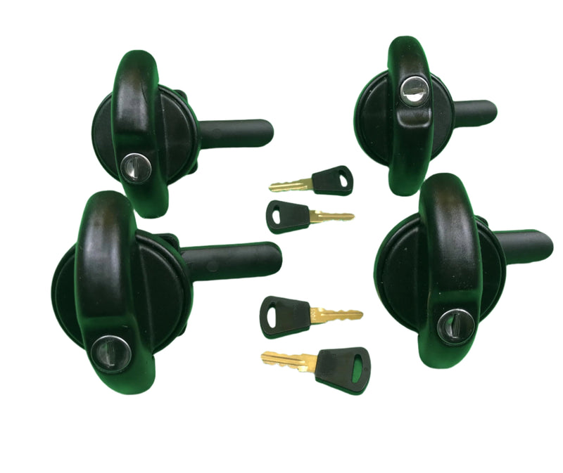 2x Keyed Alike Canopy Side Window Lift-Up Locks For Flexiglass Ultimate (Black)